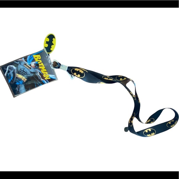 {Batman} Bundle pack- drawstring bag, chrome car decal and Lanyard nwt - Picture 3 of 8